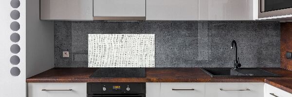 Spatplaat keuken Wit linnen canvas