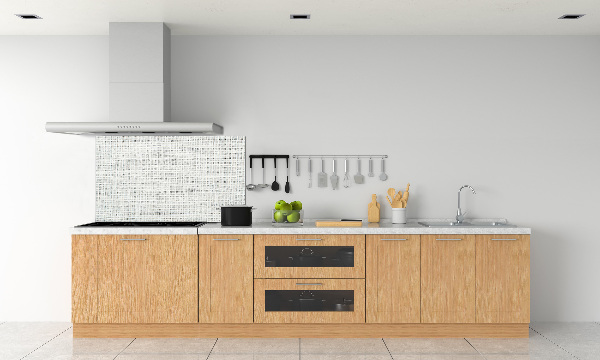 Spatplaat keuken Wit linnen canvas
