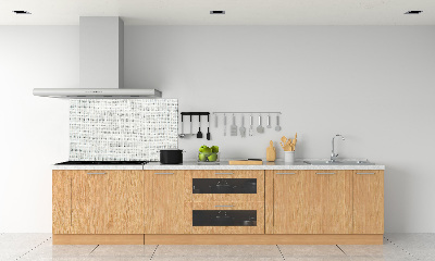 Spatplaat keuken Wit linnen canvas