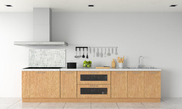 Spatplaat keuken Wit linnen canvas