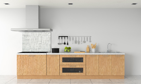 Spatplaat keuken Wit linnen canvas