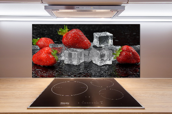 Achterwand keuken Aardbeien met ijs