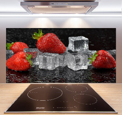 Achterwand keuken Aardbeien met ijs