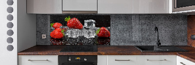 Achterwand keuken Aardbeien met ijs