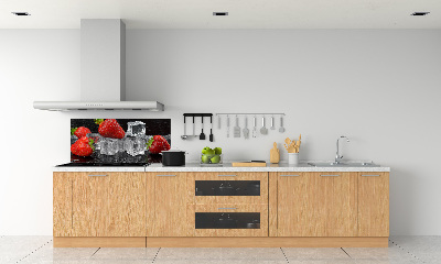 Achterwand keuken Aardbeien met ijs