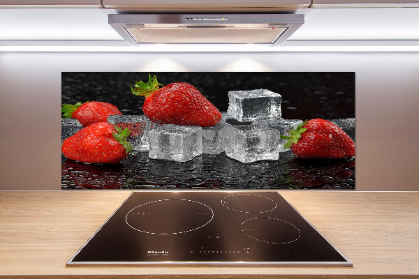 Achterwand keuken Aardbeien met ijs