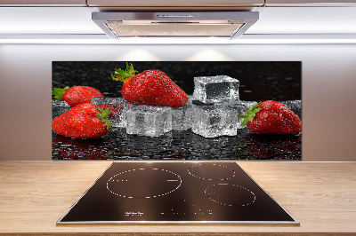 Achterwand keuken Aardbeien met ijs