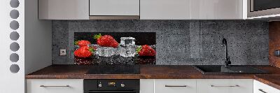 Achterwand keuken Aardbeien met ijs