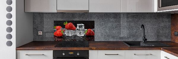 Achterwand keuken Aardbeien met ijs