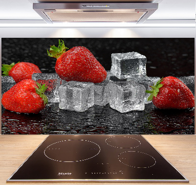 Achterwand keuken Aardbeien met ijs