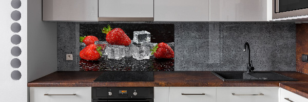 Achterwand keuken Aardbeien met ijs