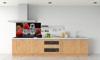 Achterwand keuken Aardbeien met ijs