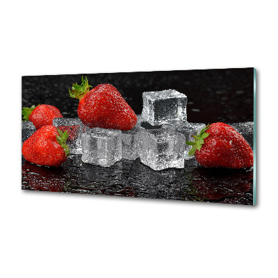 Achterwand keuken Aardbeien met ijs
