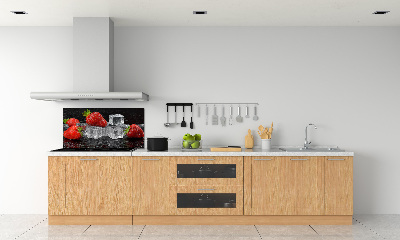 Achterwand keuken Aardbeien met ijs