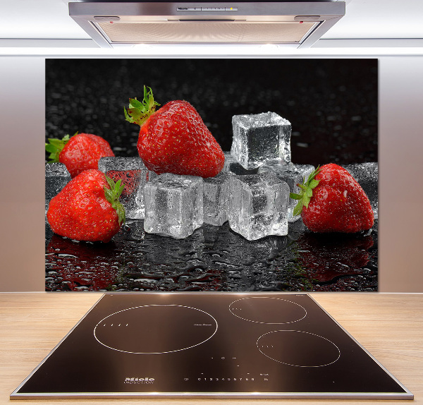 Achterwand keuken Aardbeien met ijs