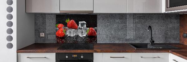 Achterwand keuken Aardbeien met ijs