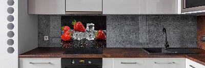 Achterwand keuken Aardbeien met ijs