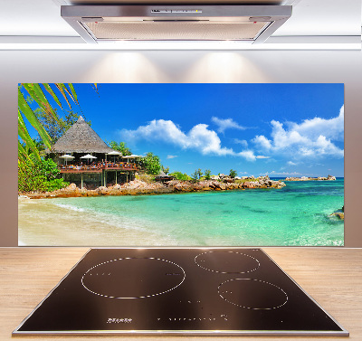 Spatplaat keuken strand op de Seychellen