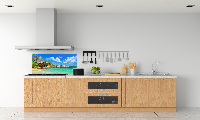 Spatplaat keuken strand op de Seychellen