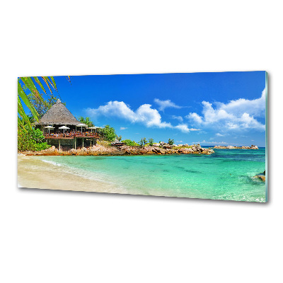 Spatplaat keuken strand op de Seychellen