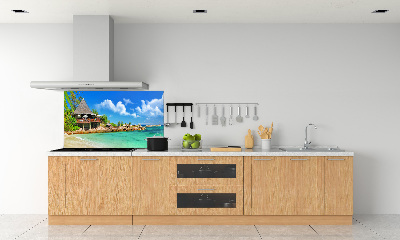 Spatplaat keuken strand op de Seychellen