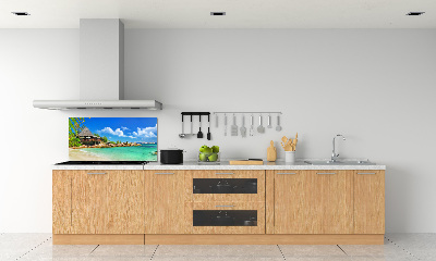 Spatplaat keuken strand op de Seychellen