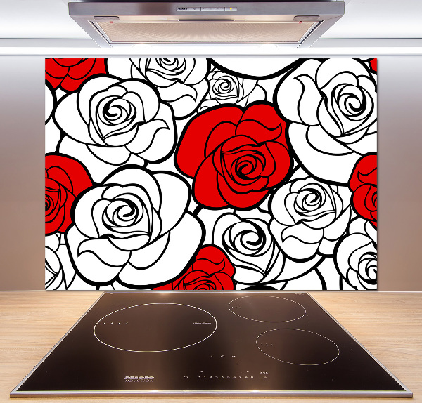 Keuken achterwand Rozen