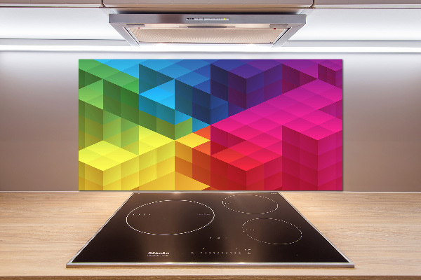 Spatscherm keuken Geometrische achtergrond