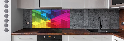 Spatscherm keuken Geometrische achtergrond