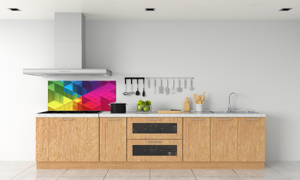 Spatscherm keuken Geometrische achtergrond