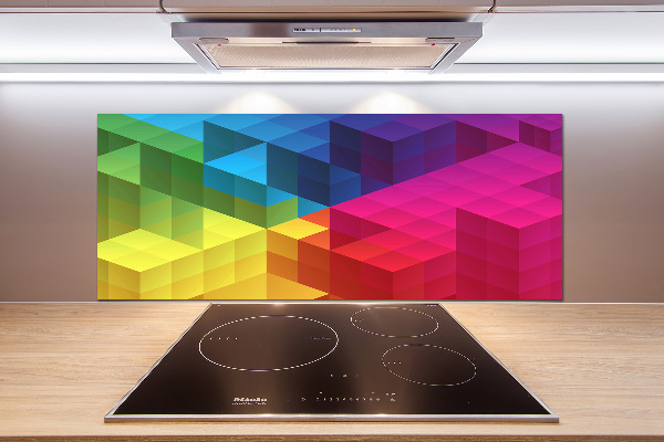 Spatscherm keuken Geometrische achtergrond