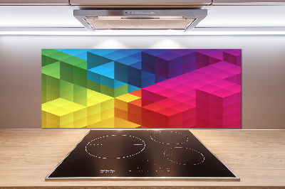 Spatscherm keuken Geometrische achtergrond