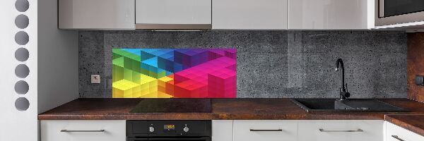 Spatscherm keuken Geometrische achtergrond