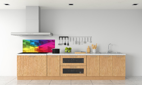 Spatscherm keuken Geometrische achtergrond