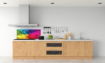 Spatscherm keuken Geometrische achtergrond