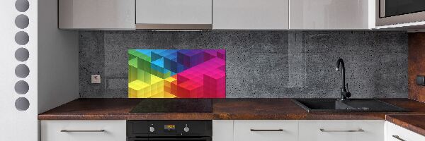 Spatscherm keuken Geometrische achtergrond
