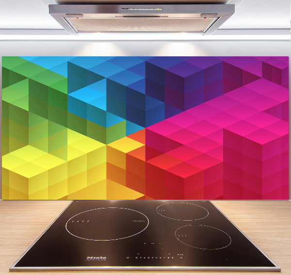 Spatscherm keuken Geometrische achtergrond