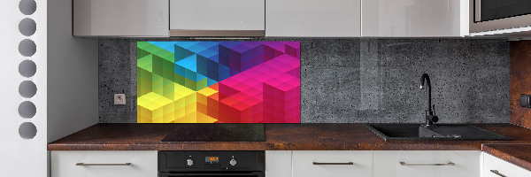 Spatscherm keuken Geometrische achtergrond