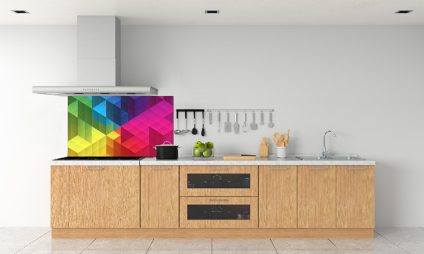 Spatscherm keuken Geometrische achtergrond