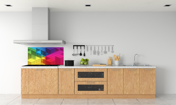 Spatscherm keuken Geometrische achtergrond
