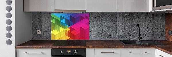 Spatscherm keuken Geometrische achtergrond