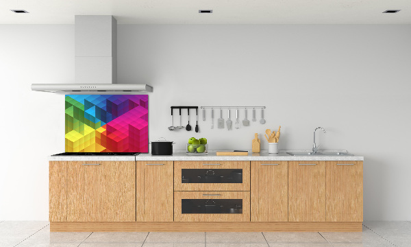Spatscherm keuken Geometrische achtergrond