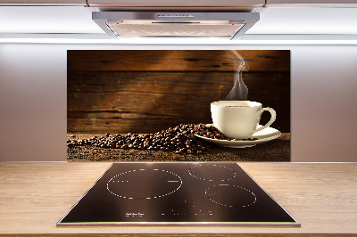 Spatscherm keuken Een kopje koffie
