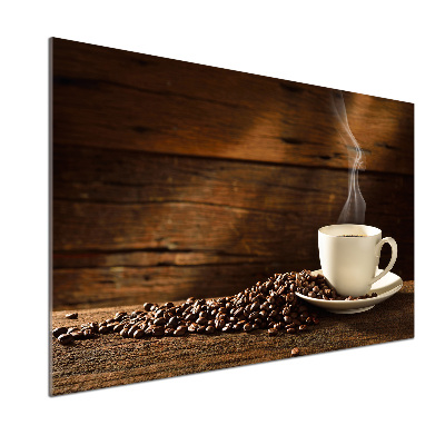 Spatscherm keuken Een kopje koffie