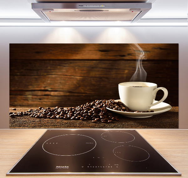 Spatscherm keuken Een kopje koffie