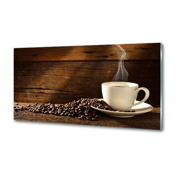 Spatscherm keuken Een kopje koffie