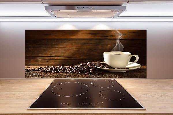 Spatscherm keuken Een kopje koffie