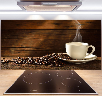 Spatscherm keuken Een kopje koffie