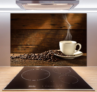 Spatscherm keuken Een kopje koffie