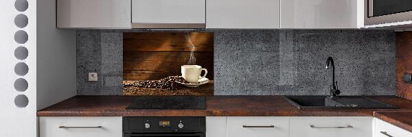 Spatscherm keuken Een kopje koffie